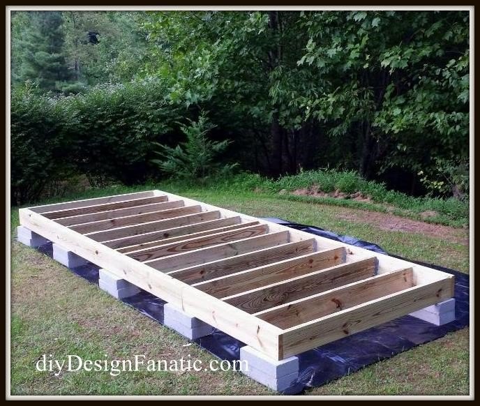 solve your storage woes by building a shed, Building a Shed Floor DIY Design Fanatic