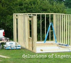 solve your storage woes by building a shed, Building The Garden Shed Delusions of Ingenuity