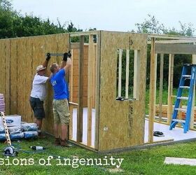 solve your storage woes by building a shed, Building Shed Walls Delusions of Ingenuity