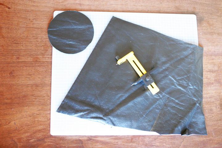 make personalized coaster from leather scraps a great gift for him