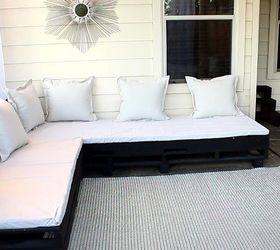 25 best diy pallet projects that will transform your home and yard, Build A Pallet Sectional Pallet Furniture DIY Angela East