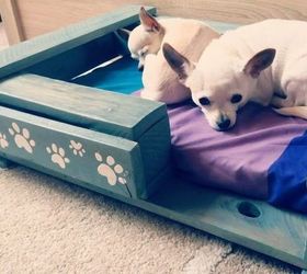 25 best diy pallet projects that will transform your home and yard, Pet Bed From Pallet PaintyCloud