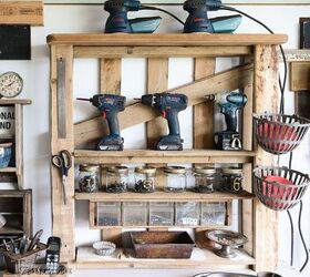 25 best diy pallet projects that will transform your home and yard, From A Lowly Pallet To The Ultimate Tool Storage Shelf Funky Junk Interiors