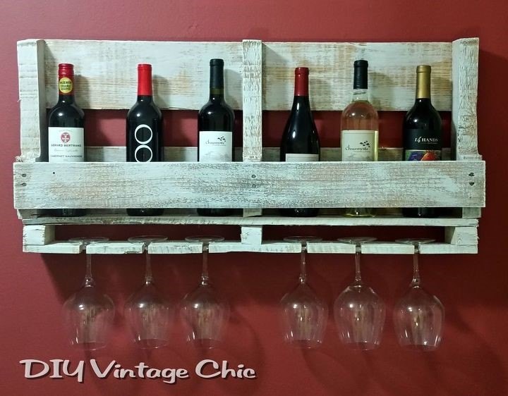 25 best diy pallet projects that will transform your home and yard, Pallet Wine Rack Becky W