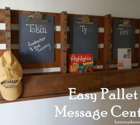25 best diy pallet projects that will transform your home and yard, Easy Pallet Message Board Kammy s Korner
