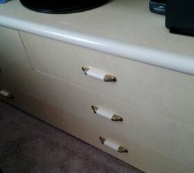 q how to i fix this yellow italian formica dresser