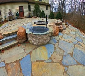 natural stone backyard makeover