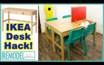 DIY Ikea Desk Hack Estación de trabajo para niños con almacenamiento oculto