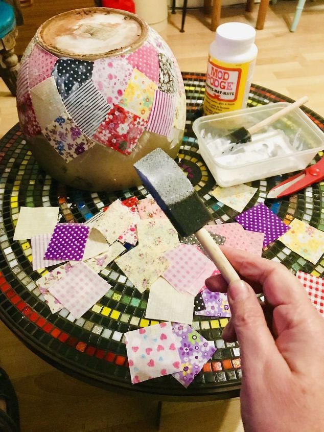Pink Patchwork Tutorials How to Make a Pretty Pink DIY Patchwork Decoupage Plant Pot | Hometalk