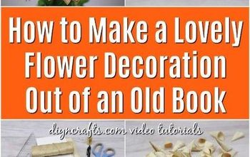 Cómo hacer una decoración floral rústica con un libro viejo