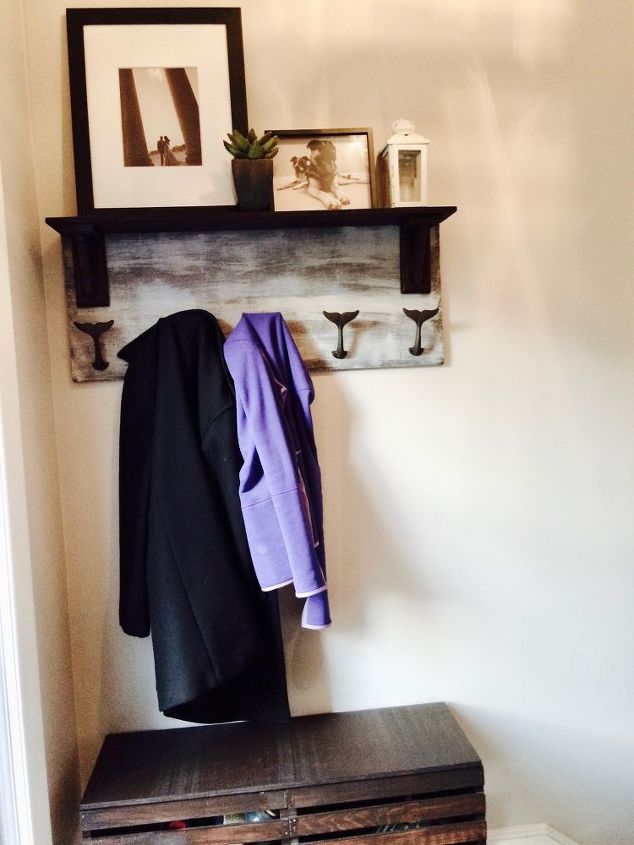 diy entryway coat rack with shelf
