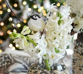 winter nesting floral arrangement and centerpiece