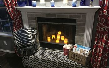 Fireplace Facelift Using Paint