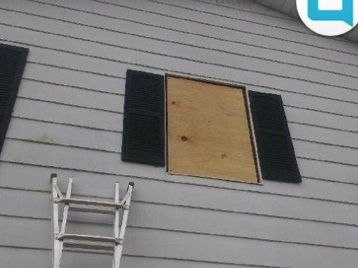 q how to fix an outside where the window was removed
