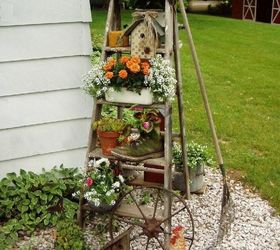 15 quirky fun diy garden ideas, Ladder Garden Jean Morrow