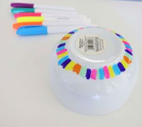 how to decorate bowls with permanent markers and alcohol