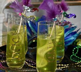 miniature mardi gras mask drink toppers