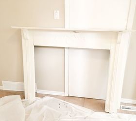 secondhand fireplace mantel makeover