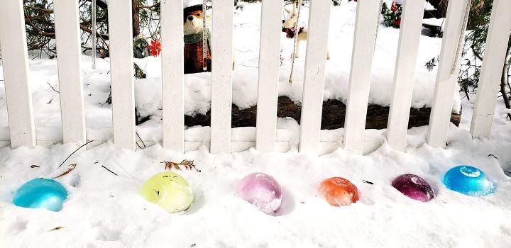 canicas gigantes de hielo la mejor decoracin de invierno para el jardn