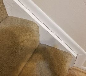 how do i prevent cracks between my stair skirt and wall molding