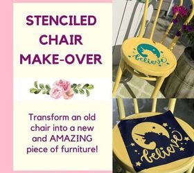 quick and easy stenciled chair makeover