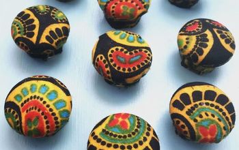 How to Make DIY Boho Decoupage Fabric Drawer Knobs