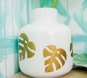 tropical leaf vase