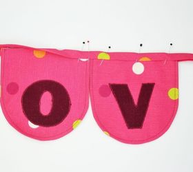 valentine s day fabric banner