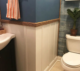 my first solo project guest bathroom blah to beachy revised