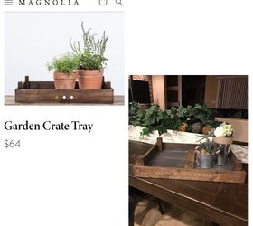 magnolia garden crate tray
