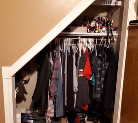 q how do i cover my closet under my stairs