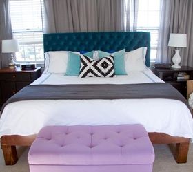 build a diy headboard and create the bedroom sanctuary you deserve, How We DIYed Our Headboard Stephanie Shore Fisher