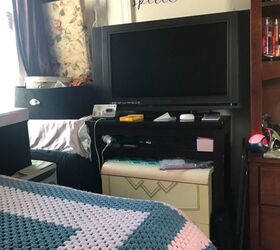how to rearrange a bedroom with a closet blocked by a 39 inch tv