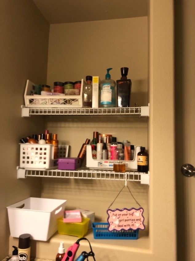 q how do i organize this space to creative more storage