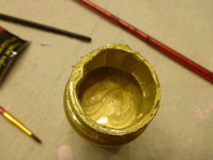 como atualizar bases de lmpadas a leo de bronze usando 2 colheres de sopa de tinta