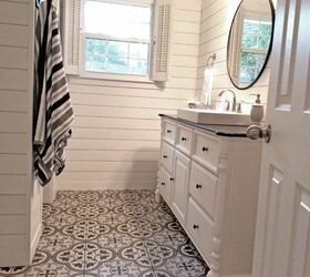 easy budget friendly diy bathroom makeovers, Guest Bathroom Complete Remodel Vintage Street Designs