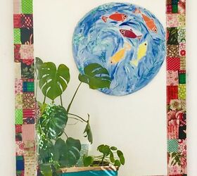 Easy Technique to Transform a Mirror With Patchwork Fabric  Decoupage