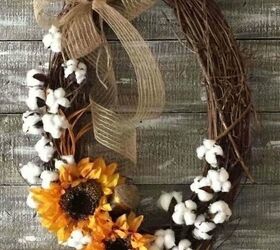 the best outdoor fall decor and fall decorating ideas for every home, Fall Grapevine Wreath Kelleysgirl
