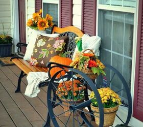 las mejores ideas de decoracin otoal para exteriores y para cada hogar, Porche de oto o Christina The Frugal Homemaker