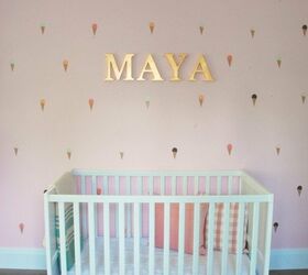 pink accent wall nursery