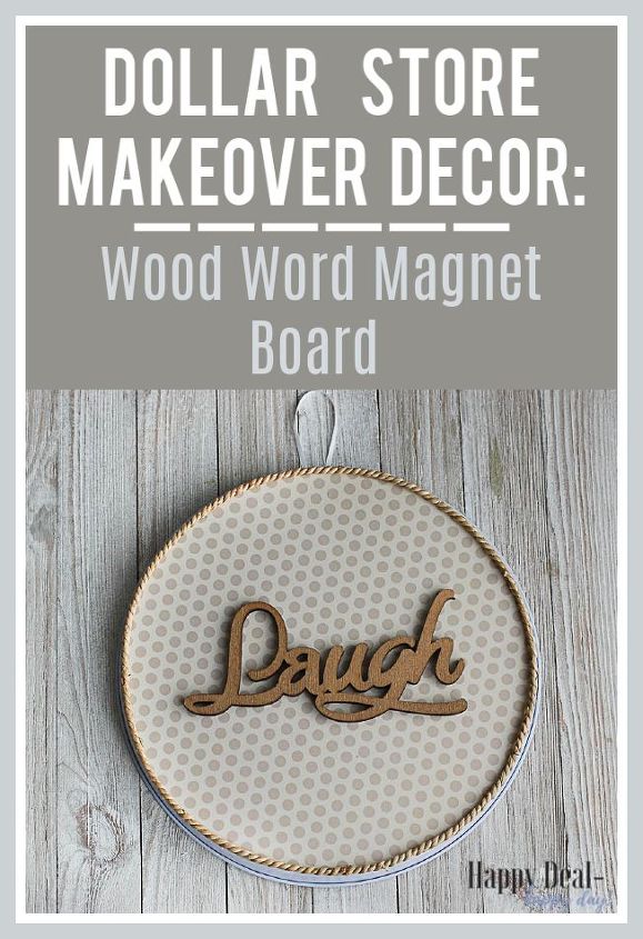 dollar store decor wood word magnet board