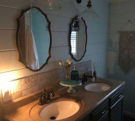 bathroom makeover for under 2000, The lights are my favorite thing