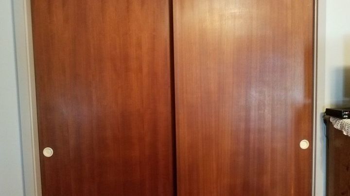 how do i update those old brown slidings doors to the closets