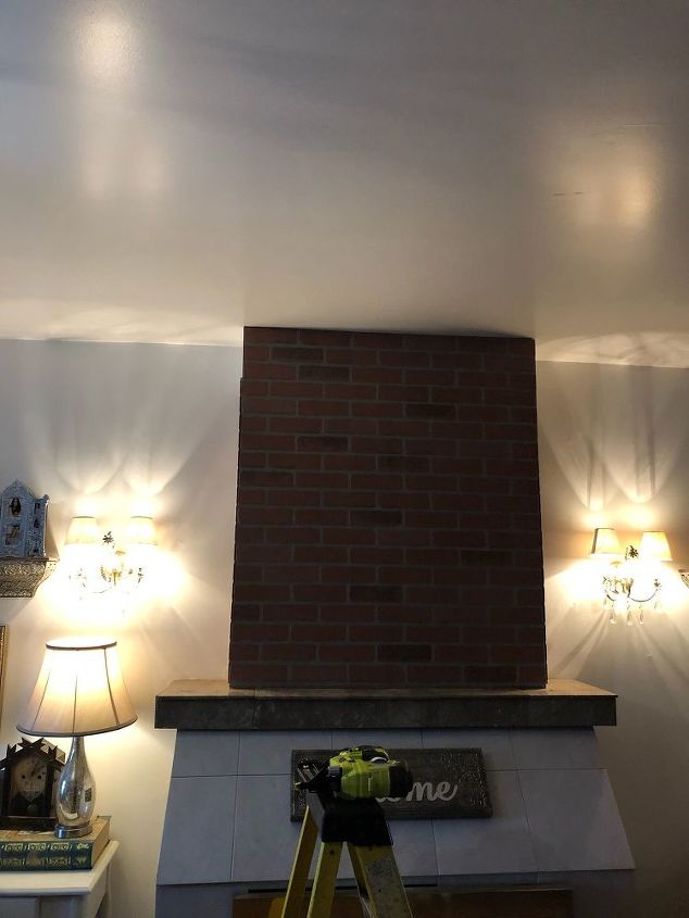 mini fireplace makeover