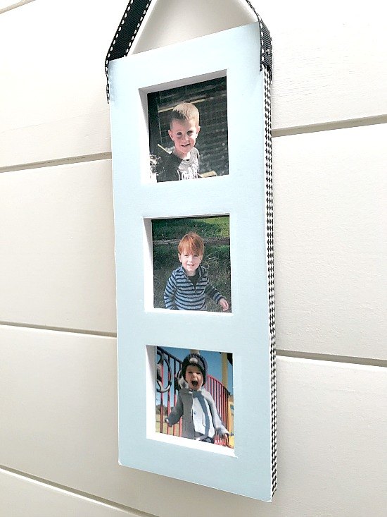 recycled and repurposed photo display