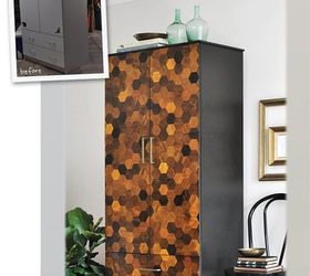 old chipboard armoire is totally transformed