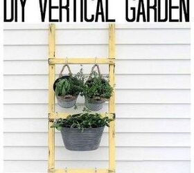 the most ingenious vertical garden ideas for small spaces, DIY Ladder Vertical Garden Angie CountryChicCottage