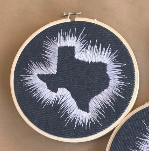 q how do i make these needle work state hangings