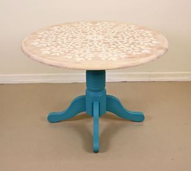 how to upcycle a wooden table with the tree of life mandala stencil