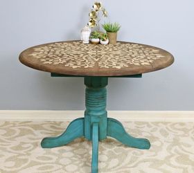 How To Upcycle a Wooden Table With The Tree of Life Mandala Stencil